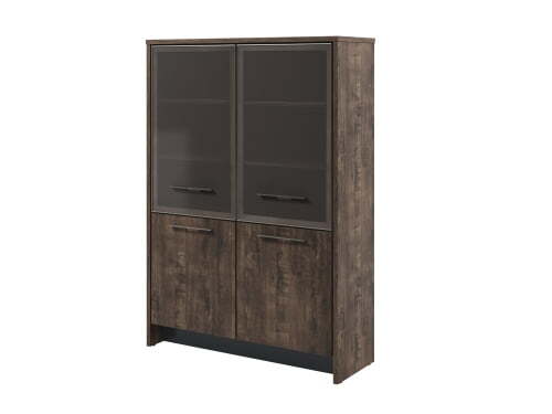 Шкаф для документов двухсекционный Torston T-32-14 1494x520x2120 (Дуб Бунратти/Антрацит)