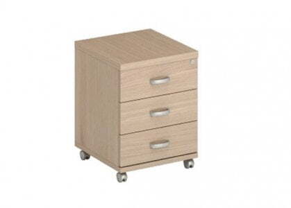 Тумба подкатная 3 ящика Flash FUSLS207 452x474x595 (Дуб)