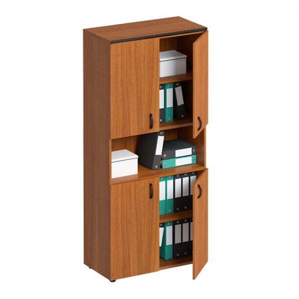 Шкаф для документов высокий с нишей Дин Р ДР 719 ОФ 900x465x1965 (Французский орех)