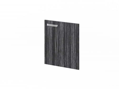 Дверь низкая ЛДСП FI-011R.D правая. Фурнитура INOX 560x18x670 (Древесина Графит)