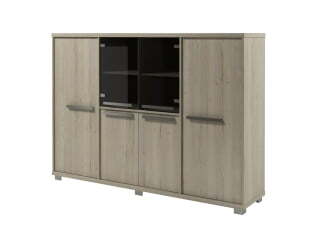 Шкаф четырёхсекционный с гардеробом Z-34-02 (Сосна Пасадена/Бетон Чикаго)