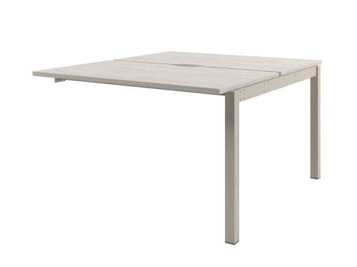 Стол-тандем на металлокаркасе, средняя секция Solution D-402 1200x1432x750 (Акация Морава/КашемирБежевый)