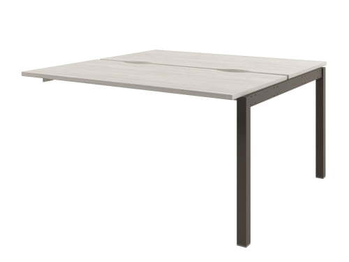 Стол-тандем на металлокаркасе, средняя секция Solution D-412 1400x1432x750 (Акация Морава/ТрюфельКоричневый)