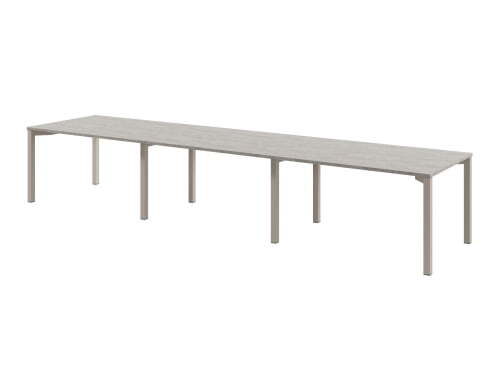 Стол для переговоров на металлокаркасе Solution D-103 4200x1000x750 (Бетон/КашемирБежевый)