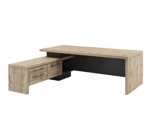 Стол руководителя Torston Т-22Л.0000 2200x2000x750 (Дуб Вотан/Антрацит)