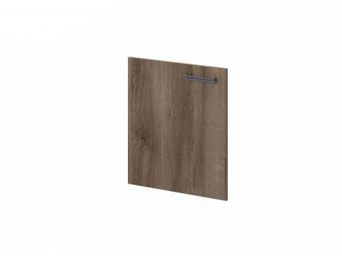 Дверь низкая ЛДСП FB-011L.D левая. Фурнитура ЧЕРНАЯ 560x18x670 (Орех Пацифик Табак)