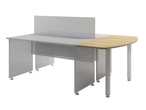 Столешница к 2 столам гл. 670мм с фронт. экраном нужны опоры 50096 Space S-83 1354x600x22 (Дуб телемарк)