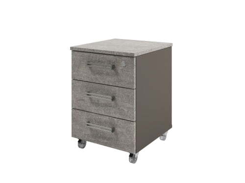 Тумба подкатная Solution D-91 422x460x565 (Бетон/Трюфель)