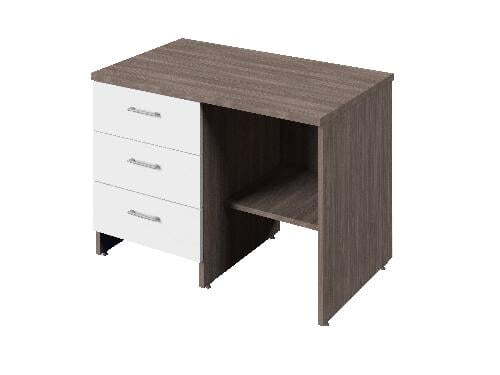 Греденция с 3 ящиками и нишей под канцелярские папки, левая Public comfort С-290л 826x500x600 (Белый/Джара Госфорт)