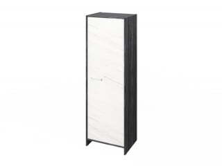 Шкаф для документов узкий Festus FI-571.G 600x460x1861 (Древесина Графит/Мрамор Леванто белый)