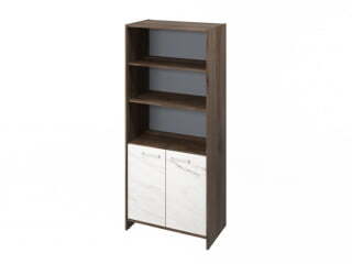 Шкаф для документов полуоткрытый Festus FI-672.G 800x460x1861 (Орех Пацифик Табак/Мрамор Леванто белый)