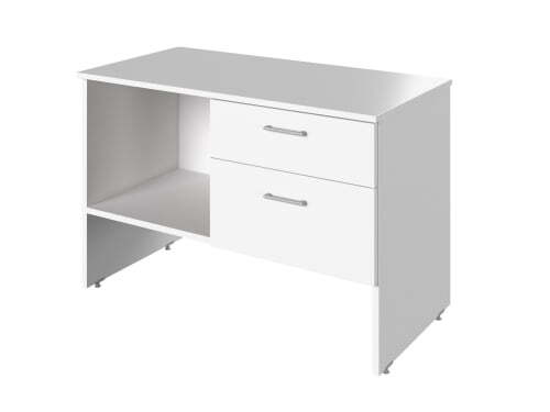 Греденция с 2 ящиками и нишей под канцелярские папки Public comfort Р-292 890x450x600 (Белый)