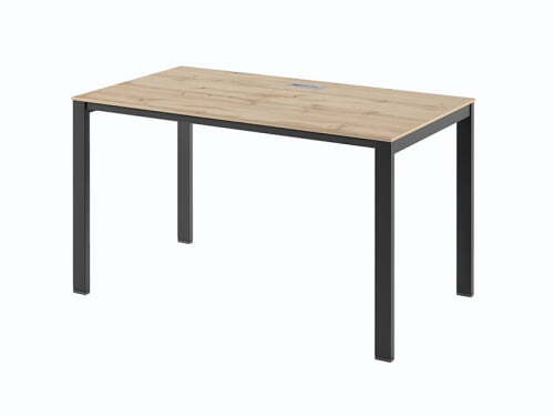 Стол на металлокаркасе одинарный Саньяна N-21 1350x750x750 (Дуб ВотанЧерный)