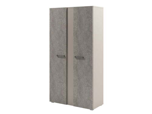 Стеллаж высокий с дверьми Solution D-77 950x414x1820 (Бетон/Кашемир)
