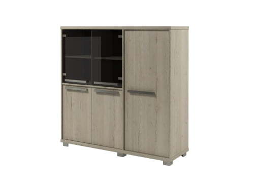 Шкаф трехсекционный правый Vestar Z-33-12пр 1556x500x1538 (Дуб Галифакс белый/Бетон Чикаго)