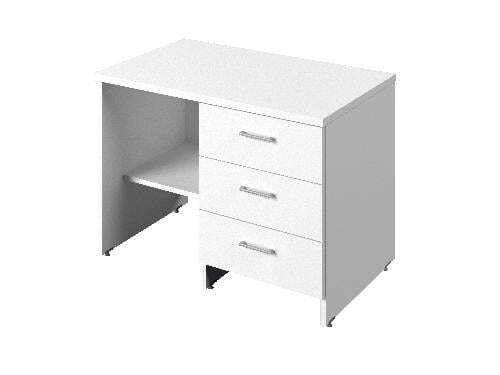 Греденция с 3 ящиками и нишей под канцелярские папки, правая Public comfort С-290пр 826x500x600 (Белый)