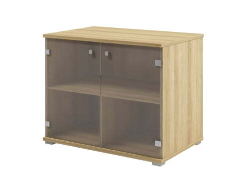 Тумба под аппаратуру, двери стекло матовое Space S-282 900x590x730 (Дуб телемарк)