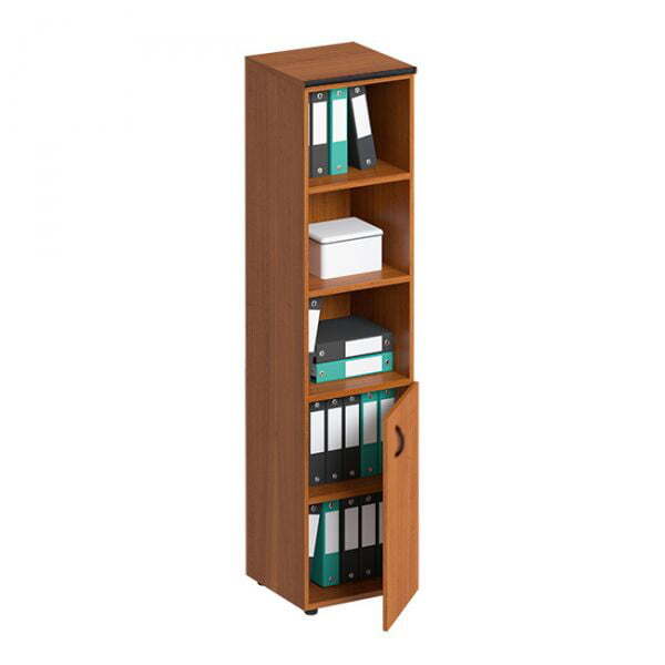 Шкаф для документов полузакрытый узкий Дин Р ДР 787 ОФ 460x465x1965 (Французский орех)