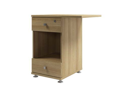Тумба приставная  с замком на первый ящик к столам, кроме S-35, S-37 Space S-243 670x520x730 (Дуб телемарк)
