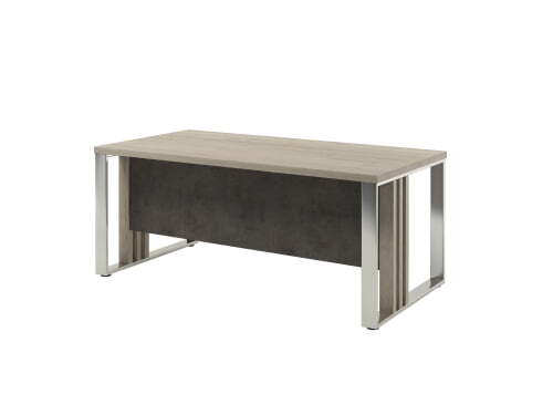 Стол прямой, опоры из нержавеющей стали Vestar Z-318 1800x900x750 (Дуб Галифакс белый/Бетон Чикаго)
