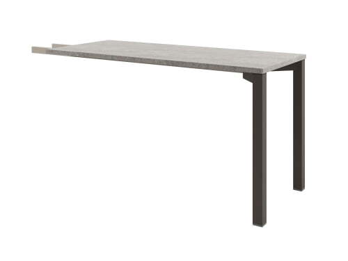 Брифинг-приставка на металлокаркасе Solution D-892 1400x600x750 (Бетон/Трюфель)