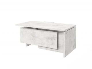 Стол руководителя с опорной тумбой Festus FI-117R.DD 1700x1800x750 (Хромикс Белый)