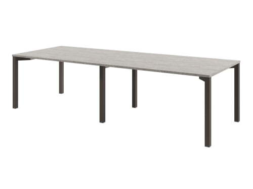 Стол для переговоров на металлокаркасе Solution D-102 2800x1000x750 (Бетон/ТрюфельКоричневый)