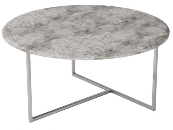 Стол журнальный Маджоре МАД 800x800x390 (Винтаж/Хром)