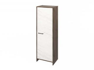 Шкаф для документов узкий Festus FB-571.G 600x460x1861 (Орех Пацифик Табак/Мрамор Леванто белый)