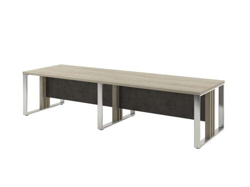 Стол для переговоров на 8 человек Vestar Z-103 3200x1000x750 (Дуб Галифакс белый/Бетон Чикаго)