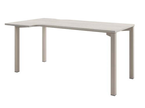 Стол эргономичный на металлокаркасе левый Solution D-52 1600x880x750 (Акация Морава/КашемирБежевый)