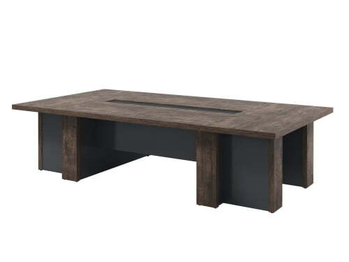 Стол переговоров на 6 человек Torston без центральной вставки Torston Т-103 3000x1600x750 (Дуб Бунратти/Антрацит)