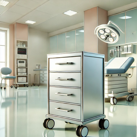 Тумбы медицинские подкатные