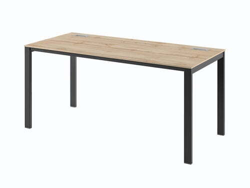 Стол на металлокаркасе одинарный Саньяна N-23 1650x750x750 (Дуб ВотанЧерный)