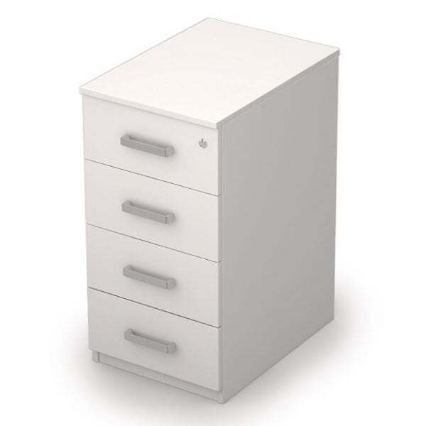 6ТЗ.002 Тумба приставная с замком (394x550x750) (Белый)