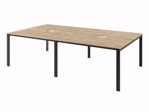 Бенч-система на 4 рабочих места Саньяна N-51 2700x1532x750 (Дуб ВотанЧерный)