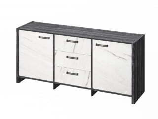 Тумба для документов Festus FB-13-01.G 1804x460x806 (Древесина Графит/Мрамор Леванто белый)