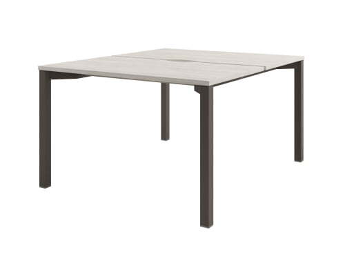 Стол-тандем на металлокаркасе Solution D-40 1200x1432x750 (Акация Морава/ТрюфельКоричневый)