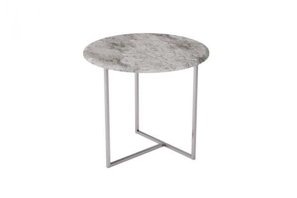 Стол журнальный Альбано АЛБ 550x550x500 (Винтаж/Хром)