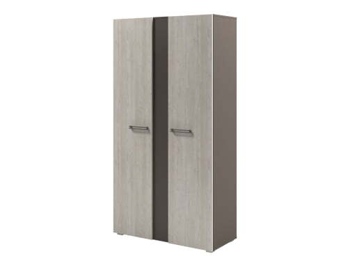 Стеллаж высокий с дверьми Solution D-77 950x414x1820 (Акация Морава/Трюфель)