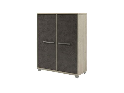 Шкаф двухсекционный Vestar Z-32-11 1232x500x1538 (Дуб Галифакс белый/Бетон Чикаго)