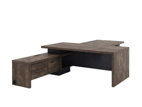 Стол руководителя с блоком розеток Torston Т-820Л.10002000x3150x750 (Дуб Бунратти/Антрацит)