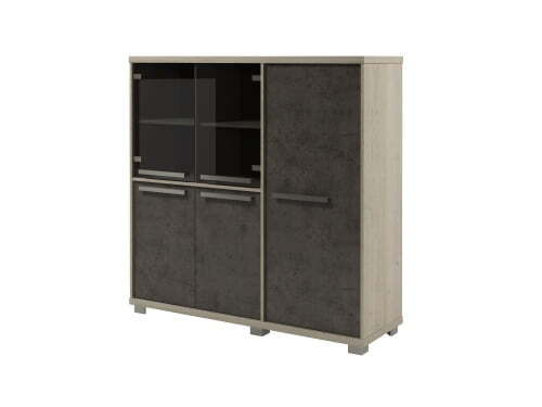 Шкаф трехсекционный правый Vestar Z-33-11пр 1556x500x1538 (Дуб Галифакс белый/Бетон Чикаго)