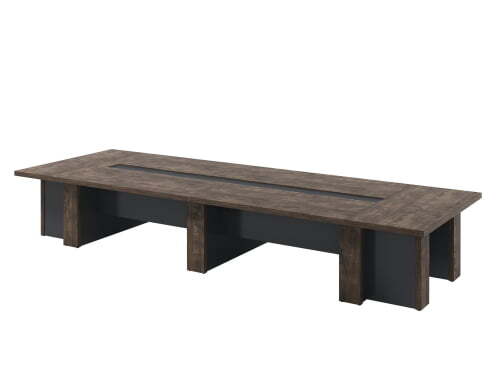 Стол переговоров на 10 человек Torston Т-105 без центральной вставки 4600x1600x750 (Дуб Бунратти/Антрацит)