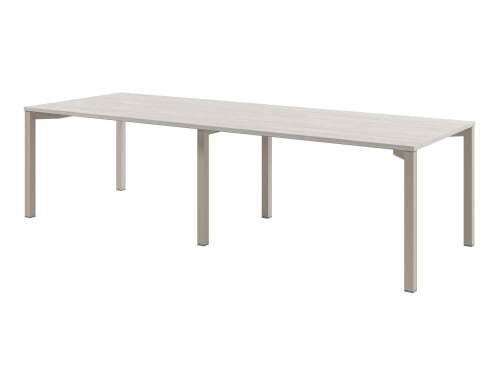 Стол для переговоров на металлокаркасе Solution D-102 2800x1000x750 (Акация Морава/КашемирБежевый)