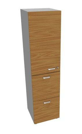 Шкаф закрытый, 2 файловых ящика Z2 IDE443I 430x450x1690 (Орех каналетто)
