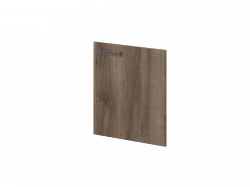 Дверь низкая ЛДСП FB-011R.D правая. Фурнитура ЧЕРНАЯ 560x18x670 (Орех Пацифик Табак)