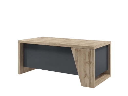 Стол руководителя прямой Torston T-118 пр 1800x900x750 (Дуб Вотан/Антрацит)