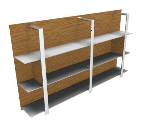 Буазери, рама хром, в комплекте 2 вертикальные перегородки X7 BOM23 L 2350x360x1350 (Орех каналетто)