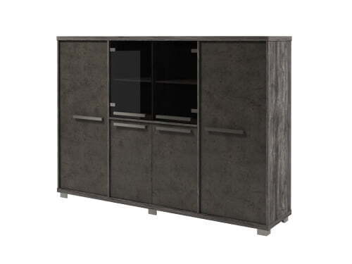 Шкаф четырехсекционный Vestar Z-34-11 2160x500x1538 (Сосна Пасадена/Бетон Чикаго)